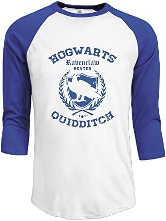 Ravenclaw Quidditch Baseball Style Man 3/4 Sleeve Plain Raglan Shirts Tee