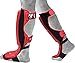 RDX Shin Guards for Kickboxing, Muay Thai, MMA Training and Fighting, Maya Hide Leather Instep Leg Protective Gear, Protector Pads for Martial Arts, Sparring, BJJ and Boxing