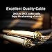 SKW Audiophiles RCA Cable 2RCA Male to 2RCA Male HiFi System Interconnect Cable with Diameter 7mm(4.9ft/1.5M,Black,Nylon)