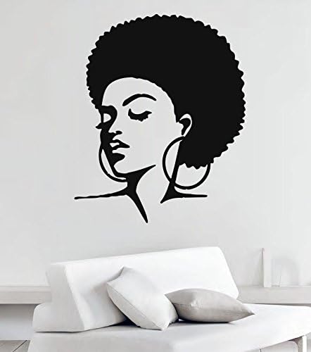 Amazon Com Wall Decals Beautiful Woman Girl With Afro Hair Beauty