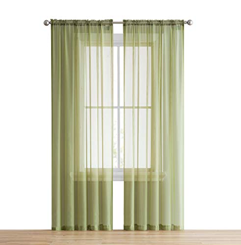 Hlcme Sage Green 2 Pack 55 Inch By 84 Inch Window Curtain Import