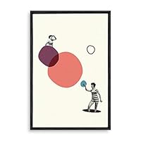 Framed Canvas Wall Art Abstract Colorful Canvas Prints Home Artwork Decoration for Living Room,Bedroom - 16x24 inches