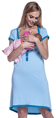 Happy Mama Womens Maternity Nursing Breastfeeding Nightdress Shirt