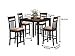 5-Piece Counter Height Dining Set Cappuccino and Tan