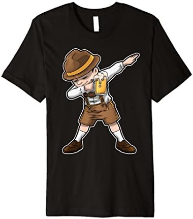 Mens Oktoberfest Lederhosen Dabbing T Shirt Beer Waiter Dab Tees XL Black