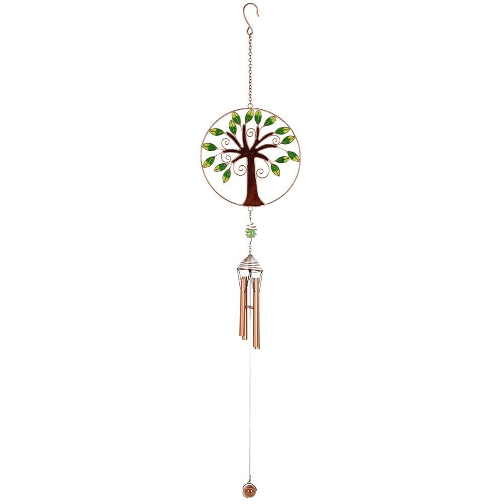 Beautiful Multicolor Tree Of Life Windchime - 20cm x 19cm (1 Pc.) - Delightful Design, Premium Metal – Perfect for Garden & Outdoor Haven