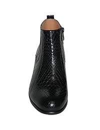 KRAZY SHOE ARTISTS - Botas de tobillo para hombre, diseño de serpiente, color negro