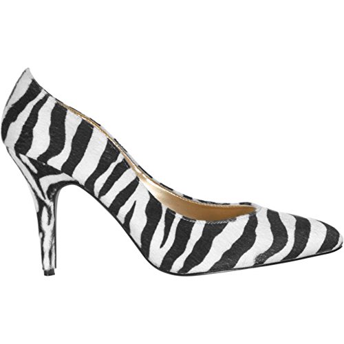 Adult's 80s Zebra Pump Shoes (Size: Medium 7-8)