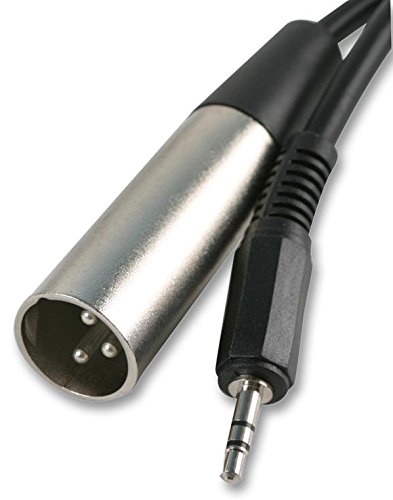Pro Signal PSG00756 3 Pin XLR Plug to 3.5mm, Mono Jack Plug Lead, 2m, Black
