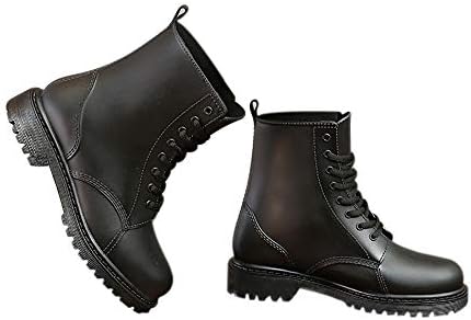 UniEco Waterproof Lace-up Women Rain Boots Easy On&Off Short Ankle Wellies for Women PVC Water Shoes
