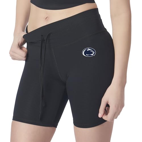 NCAA Penn State Nittany Lions High Waisted Rib Shorts for Women and Girls, Athl…