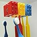 Antibacterial Brick Toothbrush Holder Set for Office, Travel, and Home (Brush Set (Blue))