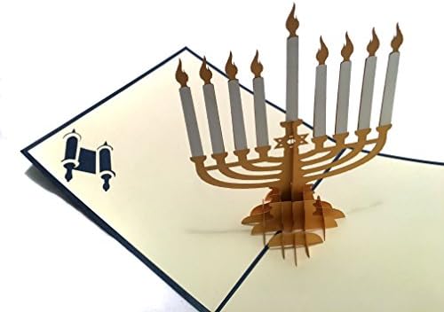 3D Pop-Up Hanukkah Menorah Greeting Card