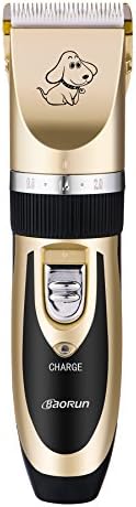 Sanberd Low Noise Rechargeable Cordless Pet Dogs and Cats Electric Clippers Grooming Trimming Kit Set or Hair removal device