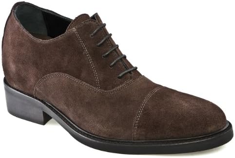 GuidoMaggi Men's CASTRO 2.75" Height Increasing BROWN Leather Elevator Shoes 45.5
