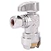 SharkBite Toilet Connection Kit with Angle Stop, Push to Connect Brass Plumbing Fittings, PEX Pipe, Copper, CPVC, PE-RT, 25088