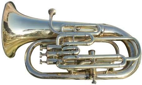 Euphonium Gold Lacquer Pure Made of Brass 4 Valve Euphonium Bb Pitch With Free Case Box & Mouth Pc.