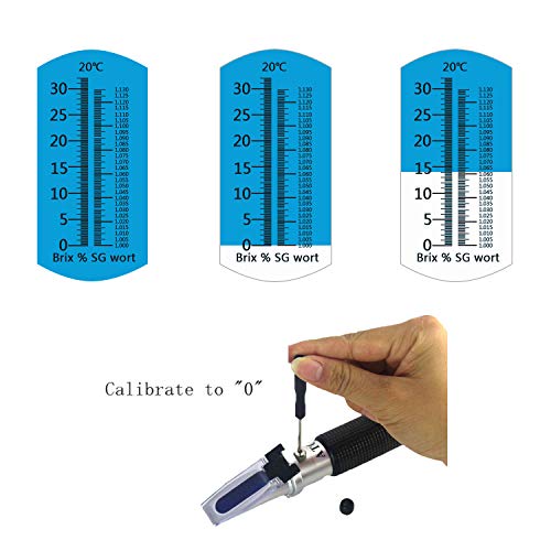 Ketotek Portable Brix Beer Refractometer with ATC for Beer Wort Wine Fruit Sugar Homebrew Meter Brix 0-32% Specific Gravity 1.000-1.130 Replace Homebrew Hydrometer - Thumbnail 3