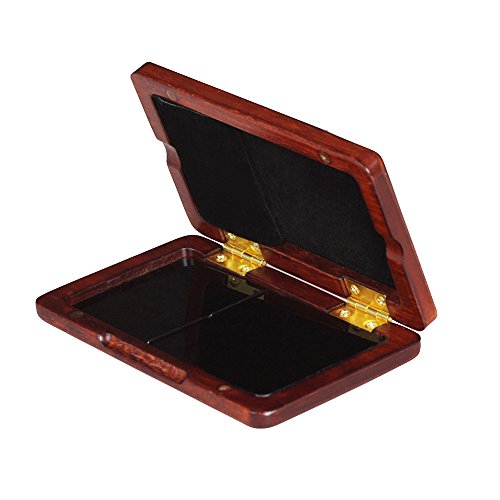 ammoon Solid Wood Reed Case Wooden Holder Box for Tenor/Alto/Soprano Saxophone Reeds