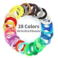 AIO Robotics Sample PLA 3D Pen/Printer Filament, 28 Colors, 10 Foot per Color, 1.75 mm