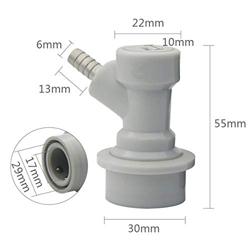 2 Pair Ball Lock Barded Cornelius Beer keg Tap Fittings Quick Disconnects (2 Gas 2 Liquid)