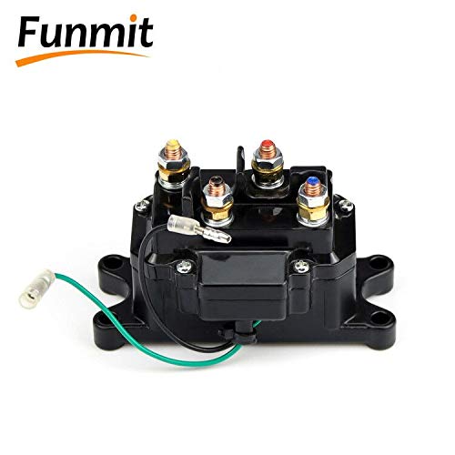 Funmit Winch Solenoid DC 12V 250A Relay Contactor Thumb Truck with Protect Caps Replacement for ATV UTV 4x4 Vehicles - Image 4