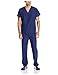 G Med Unisex Scrub Set V-Neck Top and Pant 2 PC Set(Menset-MED,DBL-M) Navy