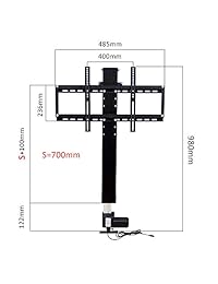 ECO-WORTHY Automations Elevador vertical para TV motorizada para TV de 26 a 57 pulgadas, control remoto para uso doméstico