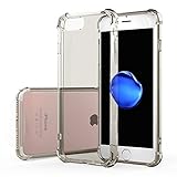 iPhone 7 Case, JMcolo [Ultra Hybrid]Black Crystal Clear Flexible TPU Hybrid Protective Shock Absorbing Bumper Case with Clear Back Panel for Apple iPhone 7 4.7 inch - 2016 (Black Clear)