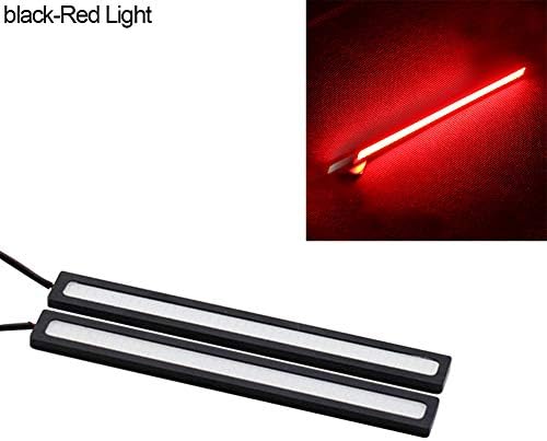 YUSHHO56T COB Daytime Running Light Other Light Car Light 2Pcs 17cm Super Bright Waterproof 12V COB Car LED Light DRL Fog Driving Lamp - Red Black Shell