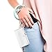 LATEEFAH Wristlet Keychain Keyring Bracelet Bangle - Round Circle Key Ring Bracelet Leather Tassel Bracelet Holder For Women Girls