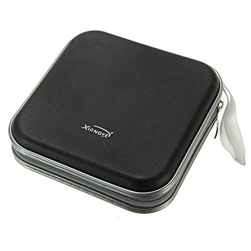 40 CD/VCD/DVD Case Binder Portable Hard Plastic Disc Container Black - Thumbnail 4