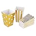 PIXNOR Mini Popcorn Boxes Pack of 50 (Gold)