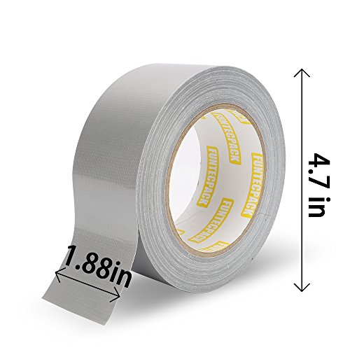 Funtecpack Heavy Duty Silver Duct Tape 1.88 Inch x 35 Yards Tear by Hand Design for Home and Office, Silver (Pack of 3) - Thumbnail 5