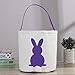 Easter Egg Hunt Basket for Kids,Easter Bunny Basket,Easter Bunny Bags Canvas Tote for Party's Celebrate Decoration Eggs Candy and Gifts Carry Bucket,New Design 2019 (2523cm, 4colors)