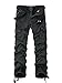 OCHENTA Men's Multi Pockets Military Cargo Pants #3380 Dark Grey 36