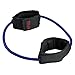 SPRI Xercuff Leg Resistance Band Exercise Cord with Non-Slip Padded Ankle Cuffs, Blue, Heavy