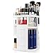 Tellco Makeup Organizer with 3 Drawers, Large Capacity Storage Box  for Cosmetics, Bathroom Dresser Vanity, 360 Degree Rotating, White