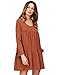 ROMWE Women's Bohemian Long Sleeve Loose Casual Dress Tunic Top