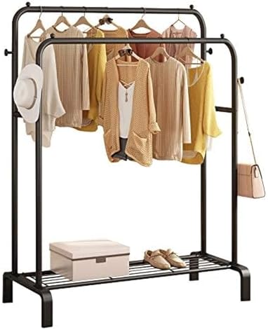 Garment rack double rod heavy duty free-standing clothes rack