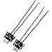 HUIQIAODS H11 H8 880 881 High Temperature Ceramic Wire Harness Socket Female Adapter for Headlight Fog Light 2 pcs