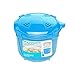 Sistema Microwave Cookware Rice Steamer Set with Lids -- Large Microwave Multicooker, Side Dish Bowl, Spoon and Recipes (BPA Free, 100% Food Safe) (Blue Set)