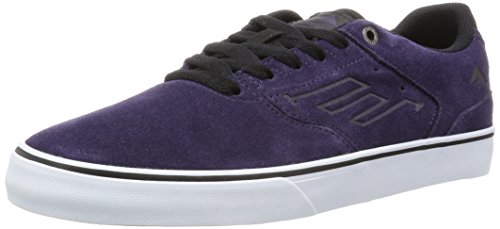 Emerica Men's The Reynolds Low Vulc Skateboarding Shoe, Purple/White, 9.5 M US