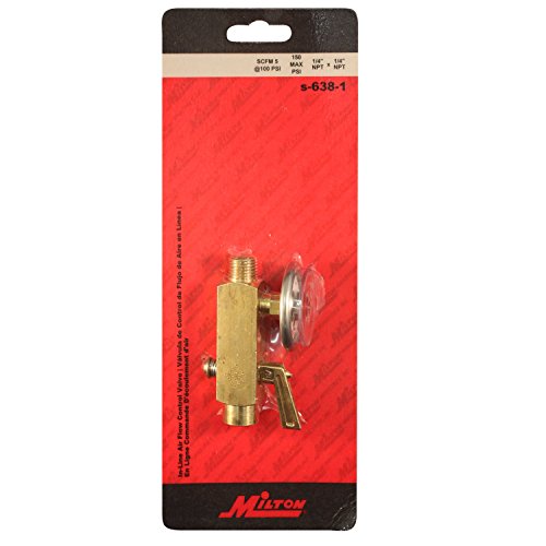 Milton S-638-1 1/4" NPT Flow Control Valve with Dial Gage