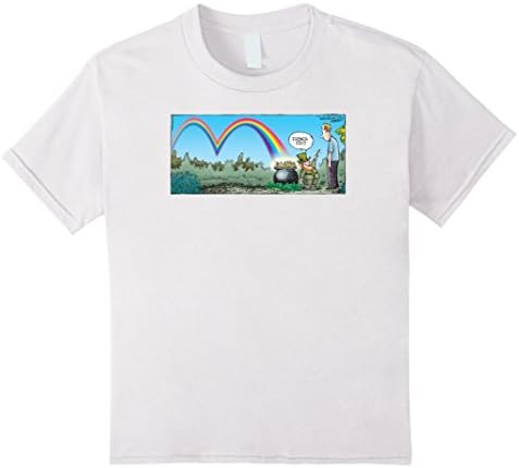 Kids Speed Bump: French Fries At End of Rainbow T-Shirt 10 White