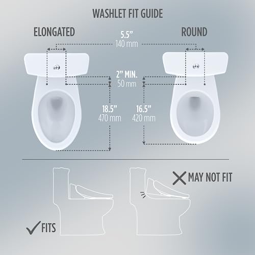 TOTO® WASHLET®+ S7A Electronic Bidet Toilet Seat with EWATER+® Bowl and Wand Cleaning, Auto Open and Close Contemporary Lid, Elongated, Cotton White - SW4736AT40#01