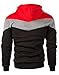 Mooncolour Mens Novelty Color Block Hoodies Cozy Sport Autumn Outwear 0163_black US Large