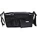 Damero Universal Stroller Organizer Bag, Diaper Storage Bag with Adjustable Straps and Cup Holders, Black