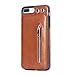 iphone 7 Plus Wallet Case,iphone 8 Plus Card Holder Case,Shockproof Leather Case with Credit Card Holder Slot Zipper Pocket Wallet for Apple iphone 7 Plus/8 Plus 5.5 Inch - Brown