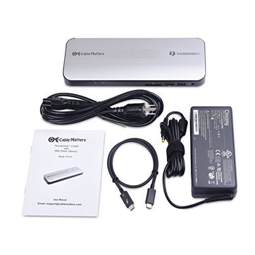 Cable Matters [Intel Certified] Aluminum Thunderbolt 3 Dock with HDMI 2